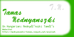 tamas mednyanszki business card